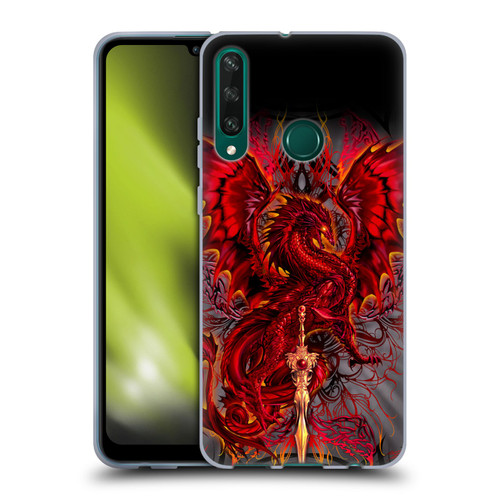 Ruth Thompson Art Red Tribal Dragon With Sword Soft Gel Case for Huawei Y6p