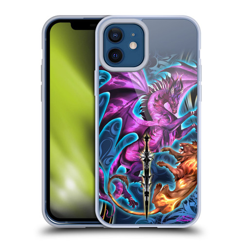 Ruth Thompson Art Purple Dragon, Sword & Lion Soft Gel Case for Apple iPhone 12 / iPhone 12 Pro