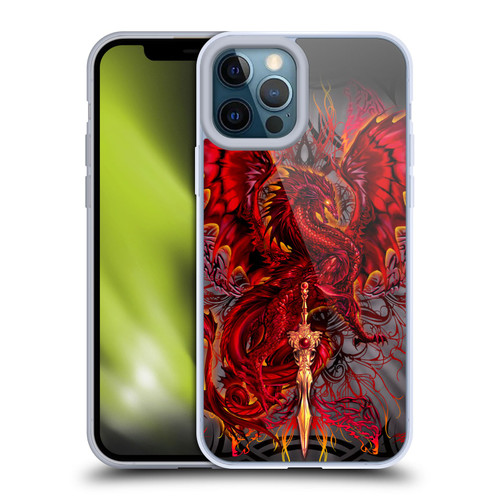 Ruth Thompson Art Red Tribal Dragon With Sword Soft Gel Case for Apple iPhone 12 Pro Max