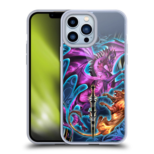 Ruth Thompson Art Purple Dragon, Sword & Lion Soft Gel Case for Apple iPhone 13 Pro Max