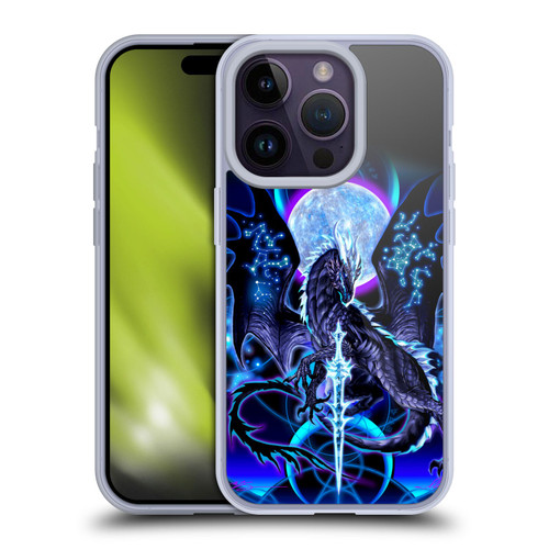 Ruth Thompson Art Dragon, Sword & Constellations Soft Gel Case for Apple iPhone 14 Pro