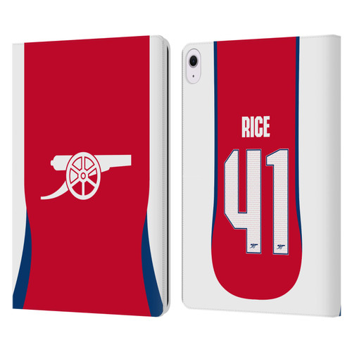 Arsenal FC 2024/25 Players Home Kit Declan Rice Leather Book Wallet Case Cover For Apple iPad Air 13 2024
