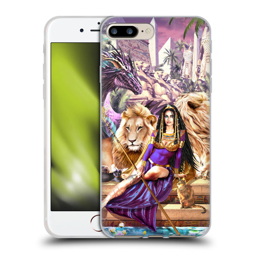 Ruth Thompson Art Egyptian Queen, Lions & Dragon Soft Gel Case for Apple iPhone 7 Plus / iPhone 8 Plus