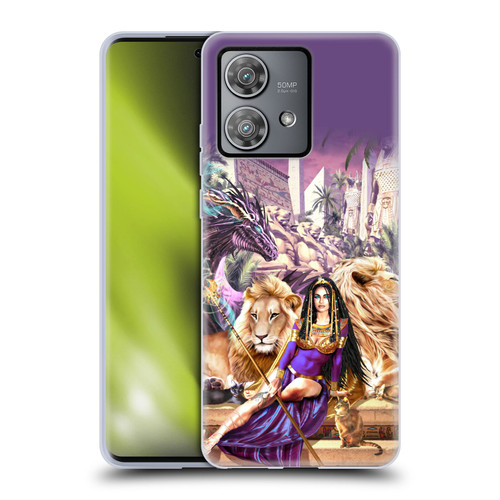 Ruth Thompson Art Egyptian Queen, Lions & Dragon Soft Gel Case for Motorola Edge 40 Neo 5G