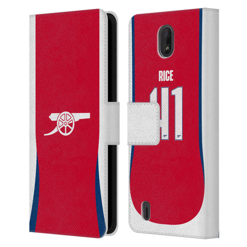 Arsenal FC 2024/25 Players Home Kit Declan Rice Leather Book Wallet Case Cover For Nokia C01 Plus/C1 2nd Edition