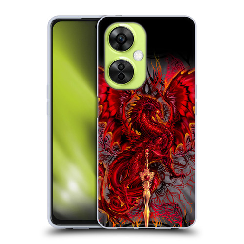 Ruth Thompson Art Red Tribal Dragon With Sword Soft Gel Case for OnePlus Nord CE 3 Lite 5G