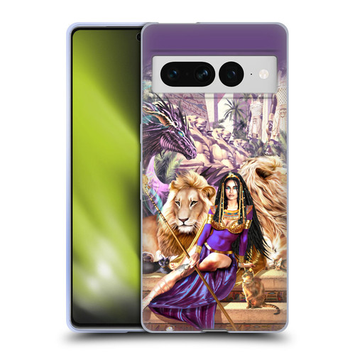 Ruth Thompson Art Egyptian Queen, Lions & Dragon Soft Gel Case for Google Pixel 7 Pro