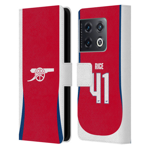 Arsenal FC 2024/25 Players Home Kit Declan Rice Leather Book Wallet Case Cover For OnePlus 10 Pro
