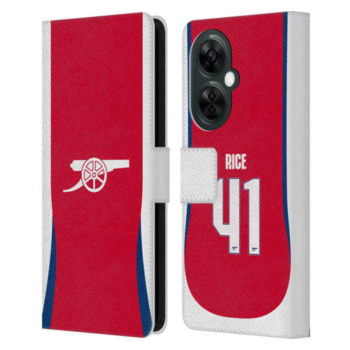Arsenal FC 2024/25 Players Home Kit Declan Rice Leather Book Wallet Case Cover For OnePlus Nord CE 3 Lite 5G