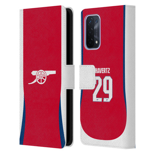 Arsenal FC 2024/25 Players Home Kit Kai Havertz Leather Book Wallet Case Cover For OPPO A54 5G