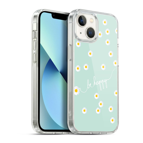 Monika Strigel Happy Daisy Mint Soft Gel Case for Apple iPhone 13
