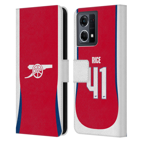 Arsenal FC 2024/25 Players Home Kit Declan Rice Leather Book Wallet Case Cover For OPPO Reno8 4G
