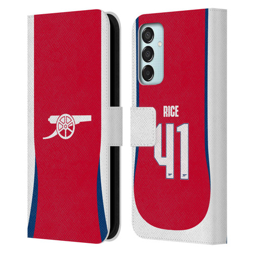 Arsenal FC 2024/25 Players Home Kit Declan Rice Leather Book Wallet Case Cover For Samsung Galaxy M15/F15 5G