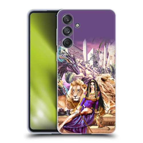 Ruth Thompson Art Egyptian Queen, Lions & Dragon Soft Gel Case for Samsung Galaxy M55 5G