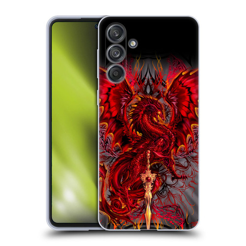 Ruth Thompson Art Red Tribal Dragon With Sword Soft Gel Case for Samsung Galaxy M55 5G