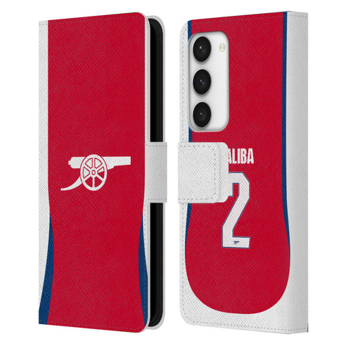 Arsenal FC 2024/25 Players Home Kit William Saliba Leather Book Wallet Case Cover For Samsung Galaxy S23 5G