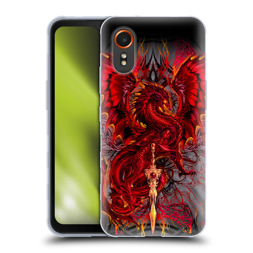 Ruth Thompson Art Red Tribal Dragon With Sword Soft Gel Case for Samsung Galaxy Xcover7 5G