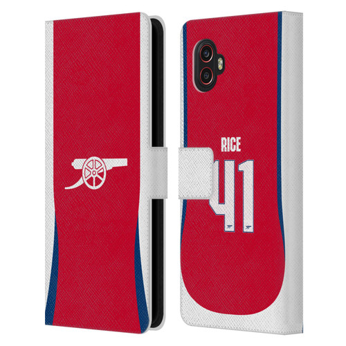 Arsenal FC 2024/25 Players Home Kit Declan Rice Leather Book Wallet Case Cover For Samsung Galaxy Xcover6 Pro/Pro2