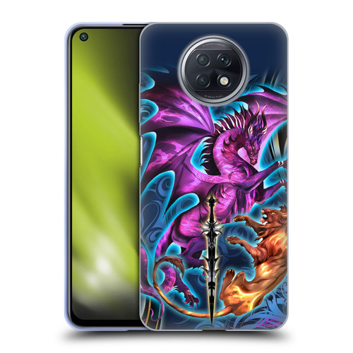 Ruth Thompson Art Purple Dragon, Sword & Lion Soft Gel Case for Xiaomi Redmi Note 9T 5G