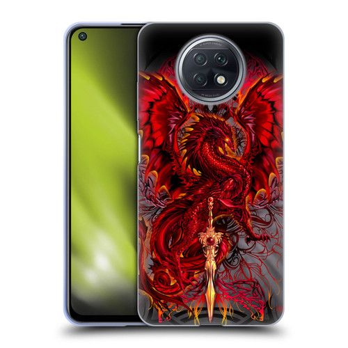 Ruth Thompson Art Red Tribal Dragon With Sword Soft Gel Case for Xiaomi Redmi Note 9T 5G