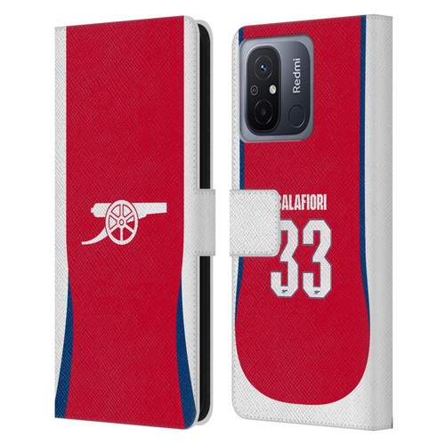 Arsenal FC 2024/25 Players Home Kit Riccardo Calafiori Leather Book Wallet Case Cover For Xiaomi Redmi 12C