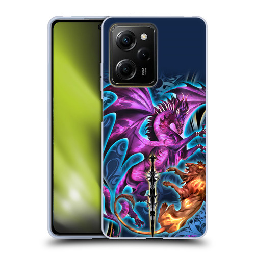 Ruth Thompson Art Purple Dragon, Sword & Lion Soft Gel Case for Xiaomi Redmi Note 12 Pro 5G