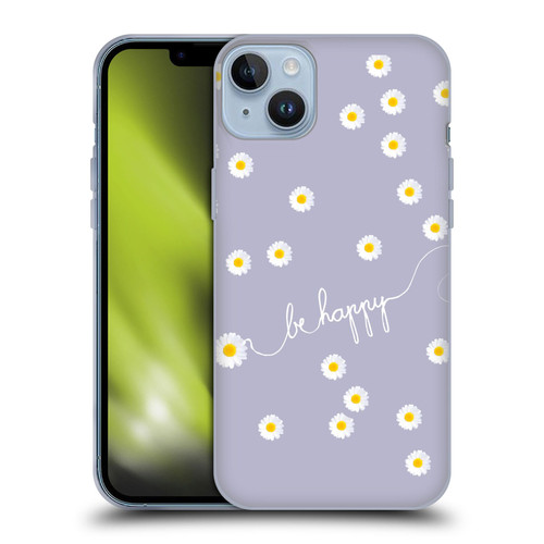 Monika Strigel Happy Daisy Lavender Soft Gel Case for Apple iPhone 14 Plus