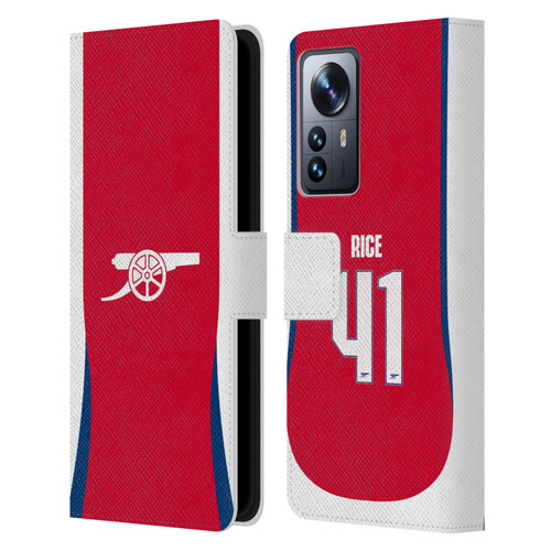 Arsenal FC 2024/25 Players Home Kit Declan Rice Leather Book Wallet Case Cover For Xiaomi 12 Pro