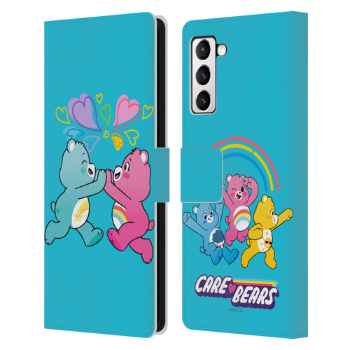 Care Bears Characters Funshine, Cheer And Grumpy Group 2 Leather Book Wallet Case Cover For Samsung Galaxy S21+ 5G
