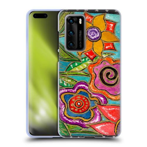 Wyanne Nature Funky Flower Garden Soft Gel Case for Huawei P40 5G