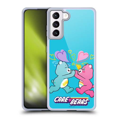 Care Bears Characters Funshine, Cheer And Grumpy Group 2 Soft Gel Case for Samsung Galaxy S21+ 5G