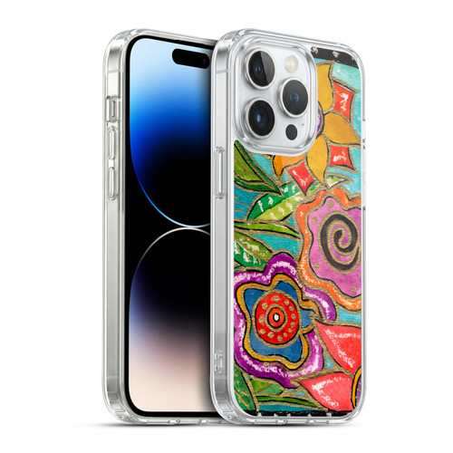 Wyanne Nature Funky Flower Garden Soft Gel Case for Apple iPhone 14 Pro & MagSafe