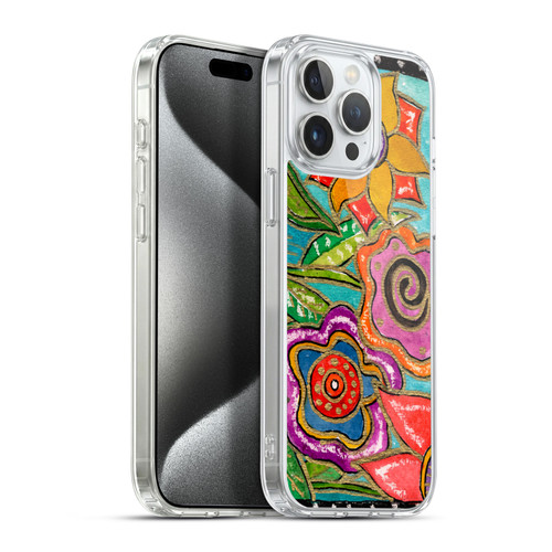 Wyanne Nature Funky Flower Garden Soft Gel Case for Apple iPhone 15 Pro Max & MagSafe
