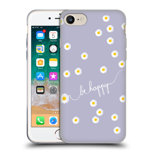 Monika Strigel Happy Daisy Lavender Soft Gel Case for Apple iPhone 7 / 8 / SE 2020 & 2022