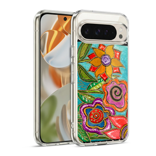 Wyanne Nature Funky Flower Garden Soft Gel Case for Google Pixel 9 / Pixel 9 Pro