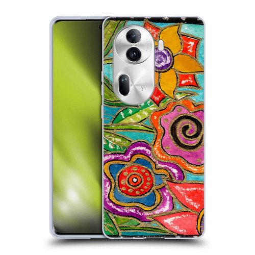 Wyanne Nature Funky Flower Garden Soft Gel Case for OPPO Reno11 Pro
