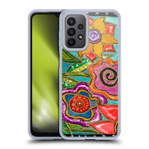 Wyanne Nature Funky Flower Garden Soft Gel Case for Samsung Galaxy A23 / 5G (2022)