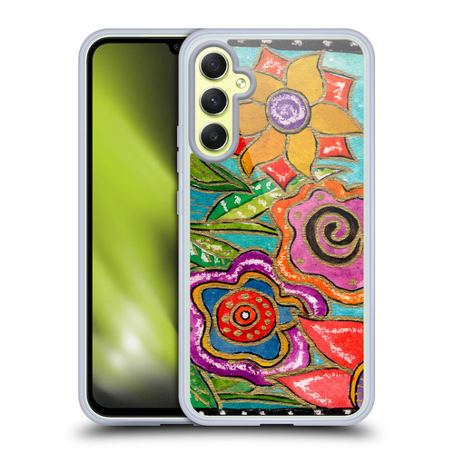 Wyanne Nature Funky Flower Garden Soft Gel Case for Samsung Galaxy A34 5G