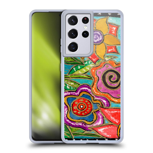 Wyanne Nature Funky Flower Garden Soft Gel Case for Samsung Galaxy S21 Ultra 5G