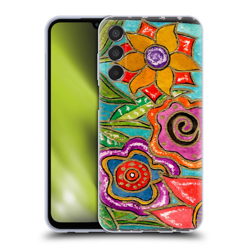 Wyanne Nature Funky Flower Garden Soft Gel Case for Samsung Galaxy M15/F15 5G