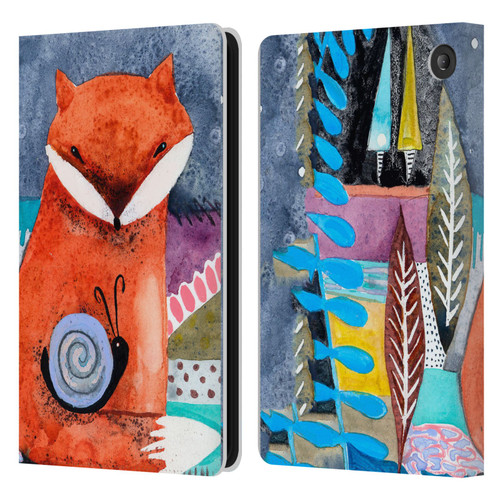 Wyanne Animals Nighty Nite Fox Leather Book Wallet Case Cover For Amazon Fire 7 2022