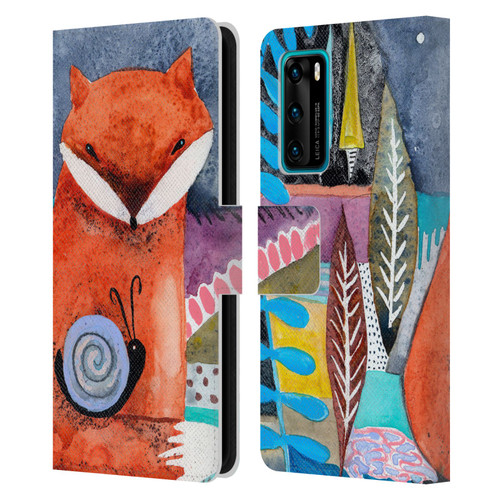Wyanne Animals Nighty Nite Fox Leather Book Wallet Case Cover For Huawei P40 5G