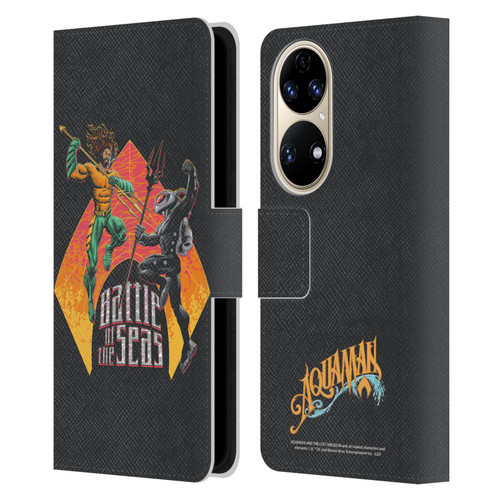 Aquaman And The Lost Kingdom Graphics Battle Of The Seas Leather Book Wallet Case Cover For Huawei P50