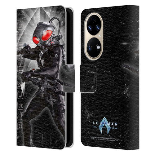 Aquaman And The Lost Kingdom Graphics Black Manta Leather Book Wallet Case Cover For Huawei P50