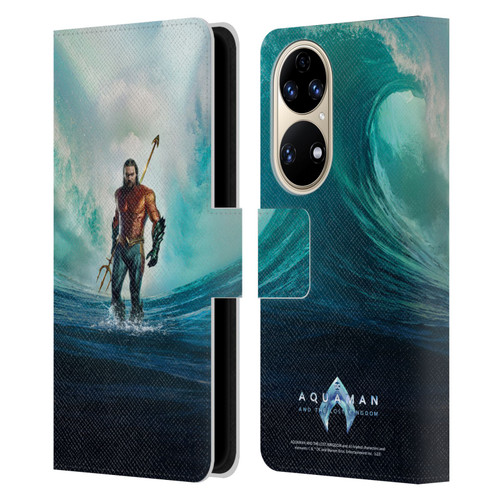 Aquaman And The Lost Kingdom Graphics Poster Leather Book Wallet Case Cover For Huawei P50