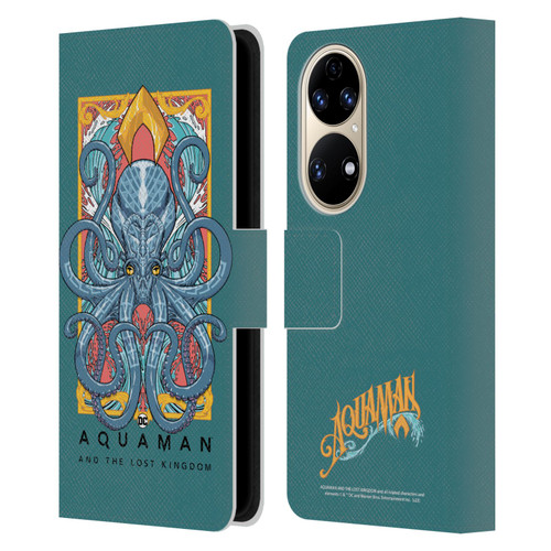 Aquaman And The Lost Kingdom Graphics Octopus Leather Book Wallet Case Cover For Huawei P50