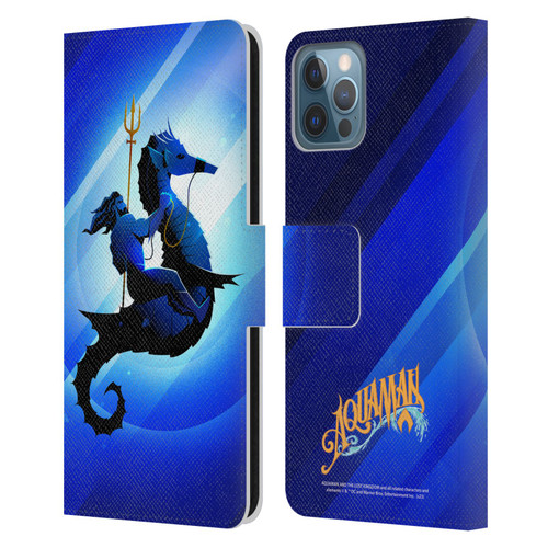 Aquaman And The Lost Kingdom Graphics Arthur Curry And Storm Leather Book Wallet Case Cover For Apple iPhone 12 / iPhone 12 Pro