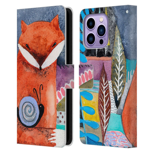 Wyanne Animals Nighty Nite Fox Leather Book Wallet Case Cover For Apple iPhone 14 Pro Max