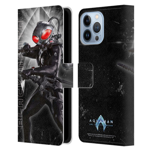 Aquaman And The Lost Kingdom Graphics Black Manta Leather Book Wallet Case Cover For Apple iPhone 13 Pro Max