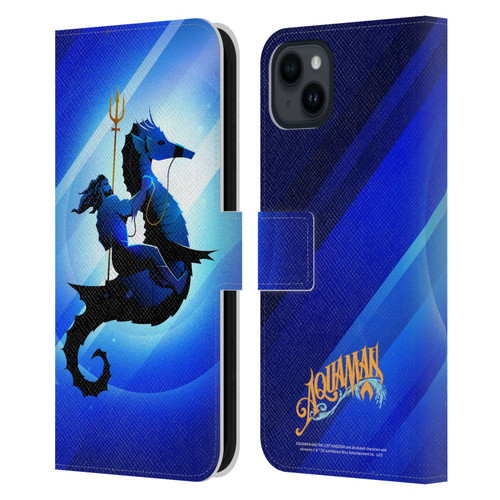 Aquaman And The Lost Kingdom Graphics Arthur Curry And Storm Leather Book Wallet Case Cover For Apple iPhone 15 Plus